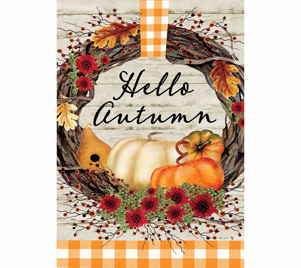 Autumn Wreath Gartenfahne