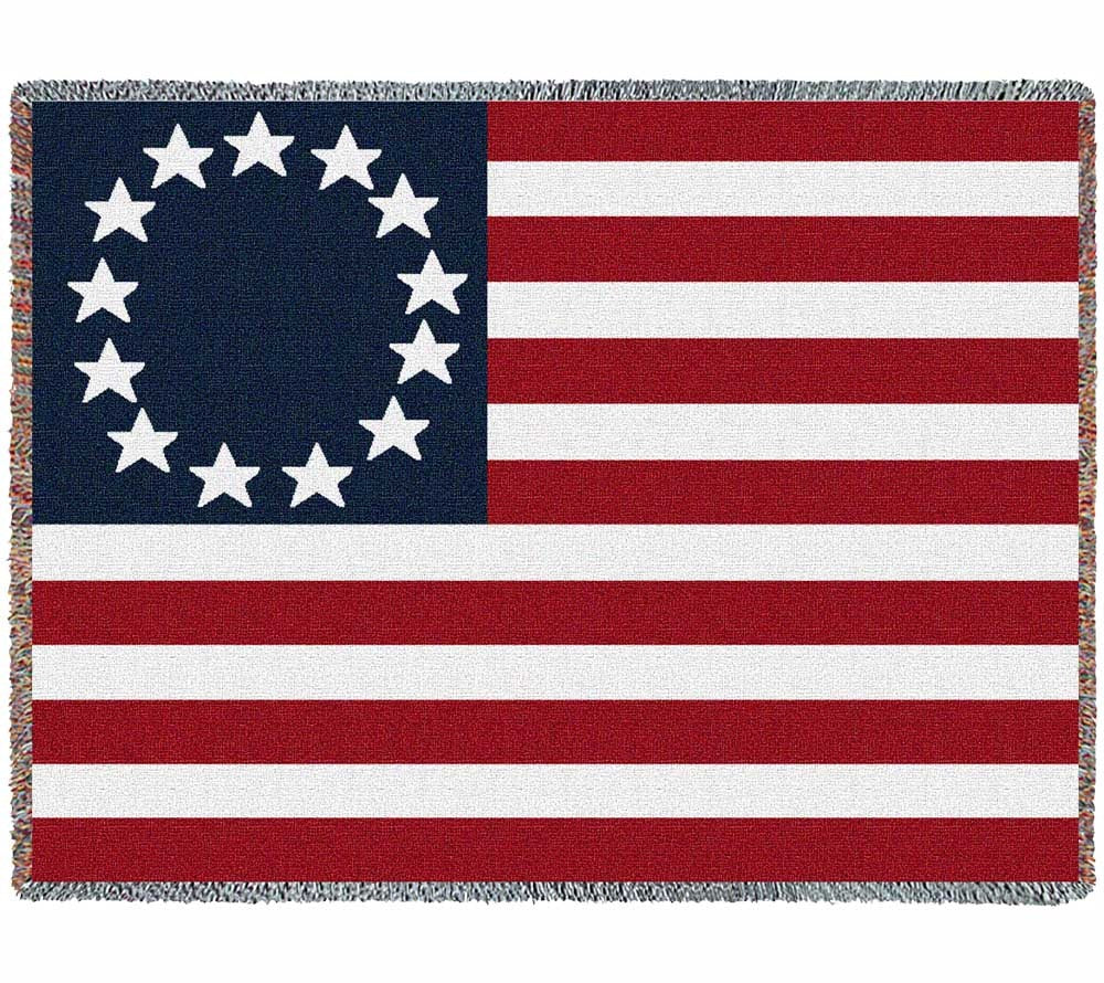 Betsy Ross Gewebte Baumwolldecke (100 % Baumwolle)