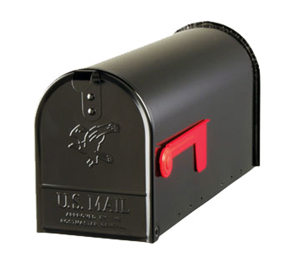 Schwarze Mailbox aus Stahl