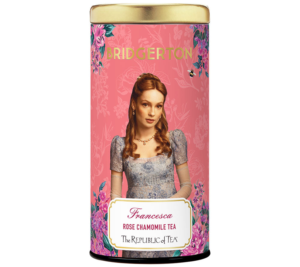 Bridgerton Francesca Rose Chamomile Tee von The Republic of Tea (Metalldose mit 36 Beuteln)
