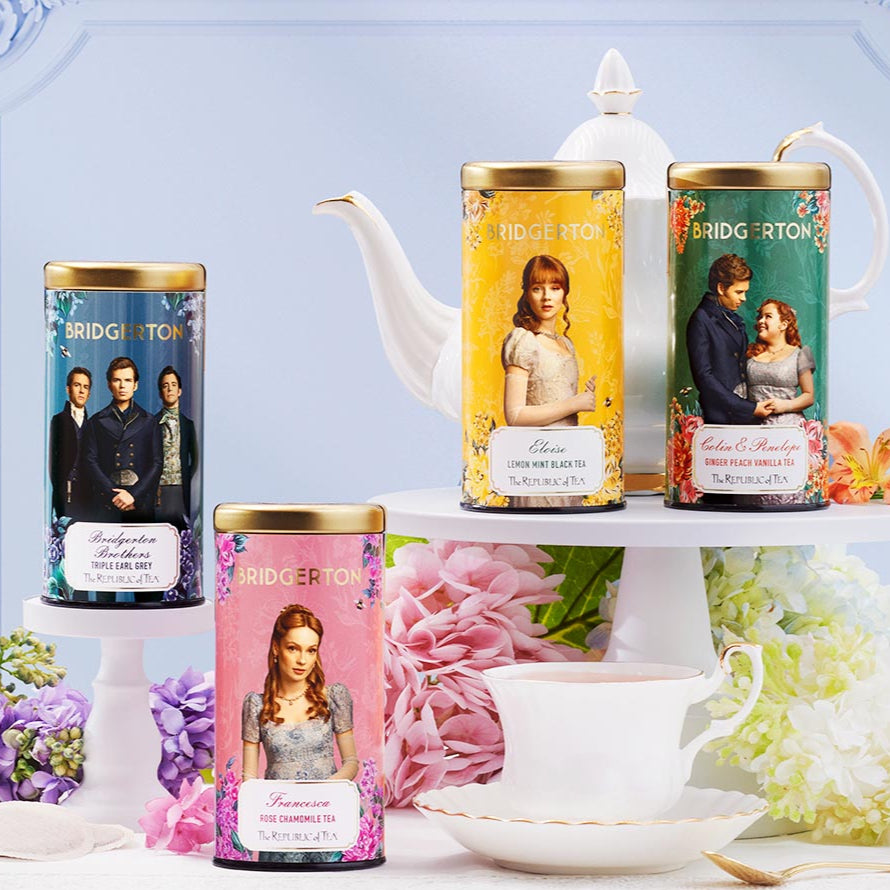 Bridgerton Francesca Rose Chamomile Tee kaufen – beruhigende Kamille mit Rosenduft, 36 Beutel