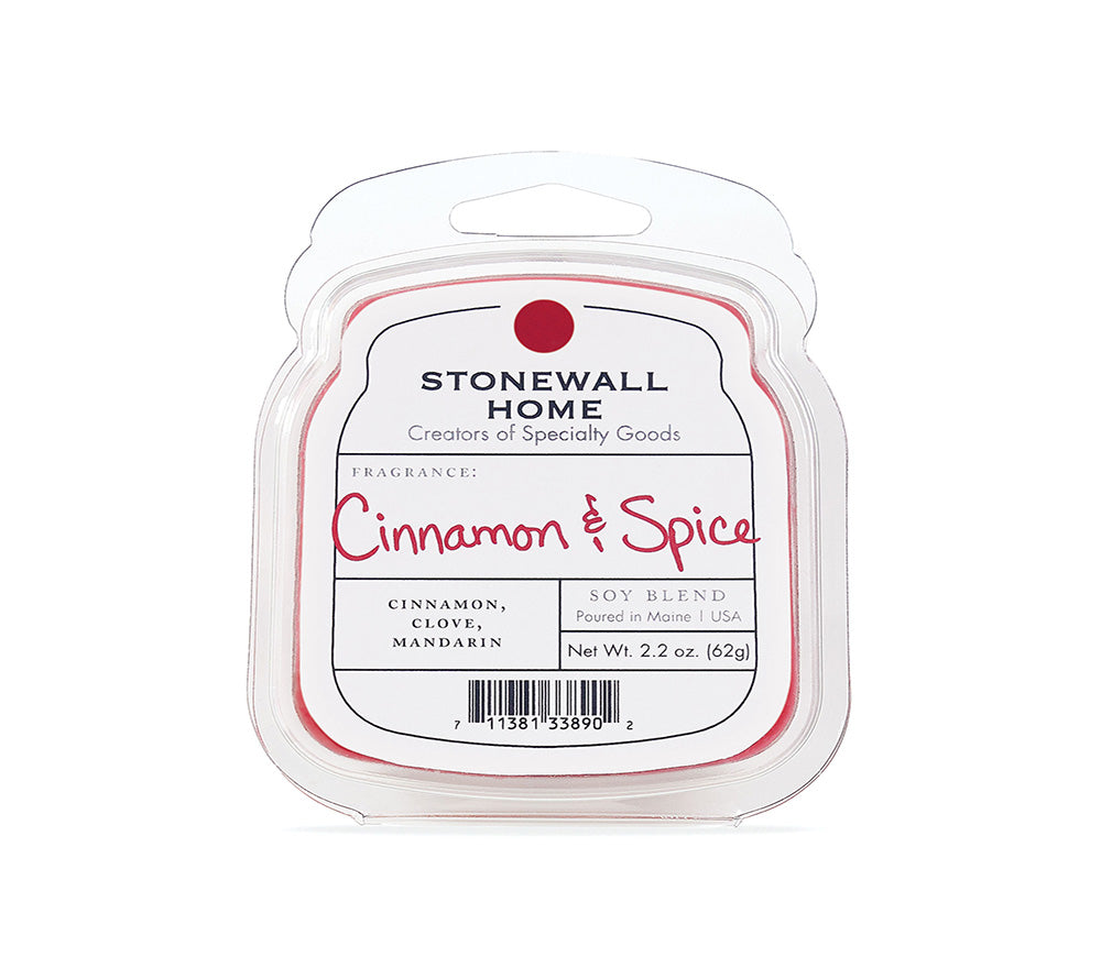 Cinnamon & Spice Wax Melts von Stonewall Kitchen kaufen – würziger Zimtduft mit Nelke & Mandarine, 6er Pack