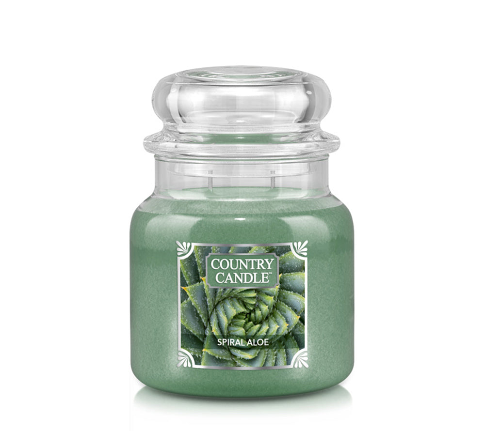 Spiral Aloe Duftkerze von Country Candle – frischer, floraler Duft mit Rosen & Amber