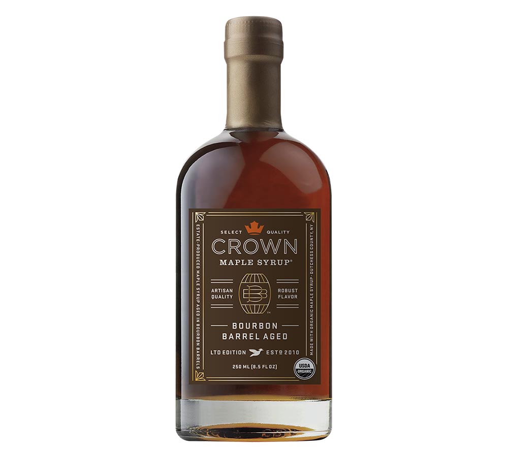 Bourbon Barrel Ahornsirup von Crown Maple online bestellen – Rauchig, Vanille & Eichenaroma