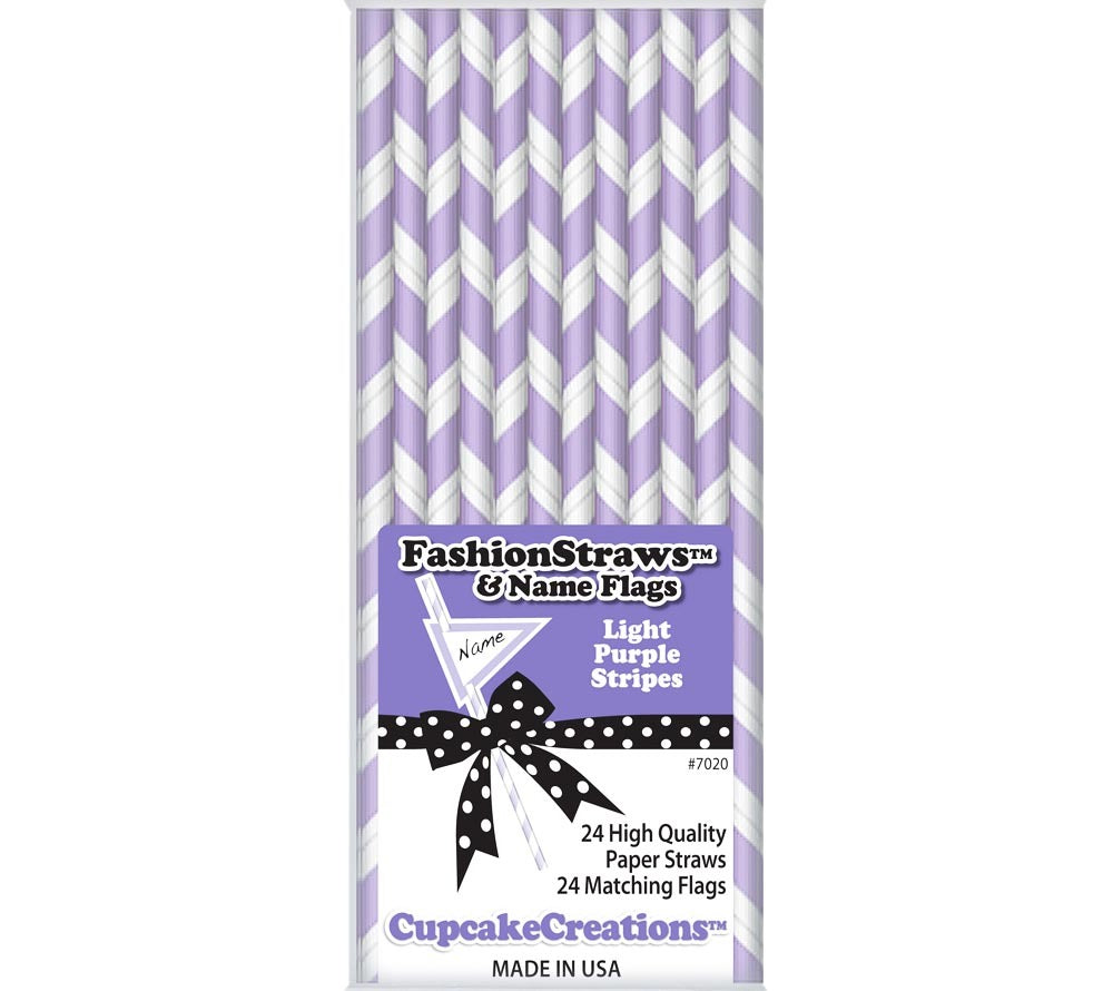 Strohhalme aus Papier mit Streifen von Cupcake Creations