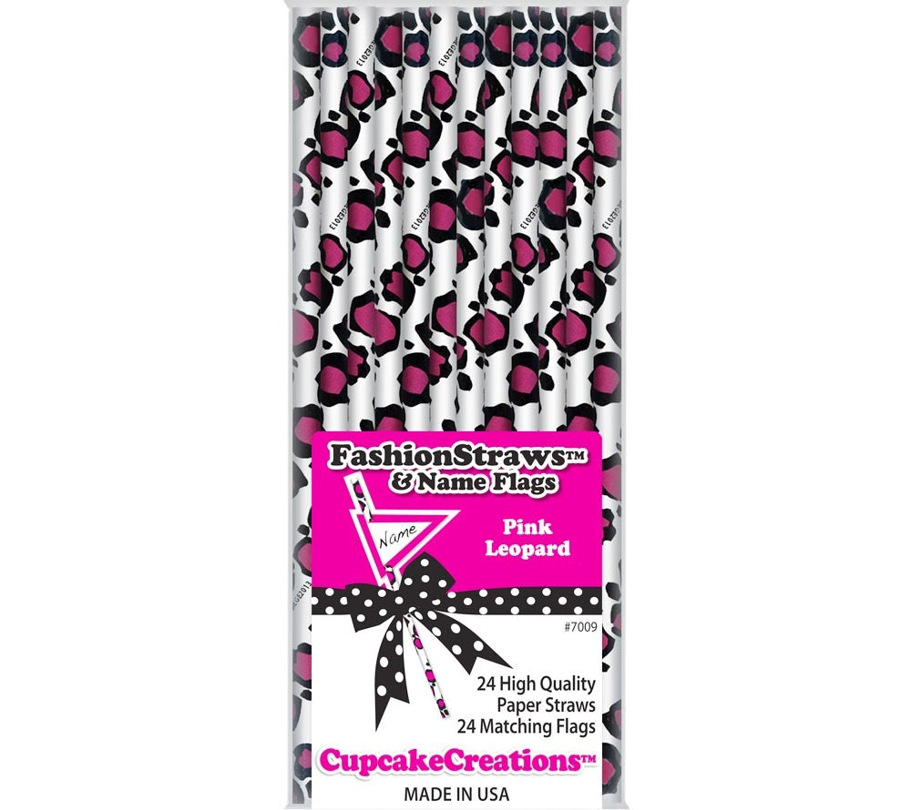 Strohhalme Pink Leopard von Cupcake Creations