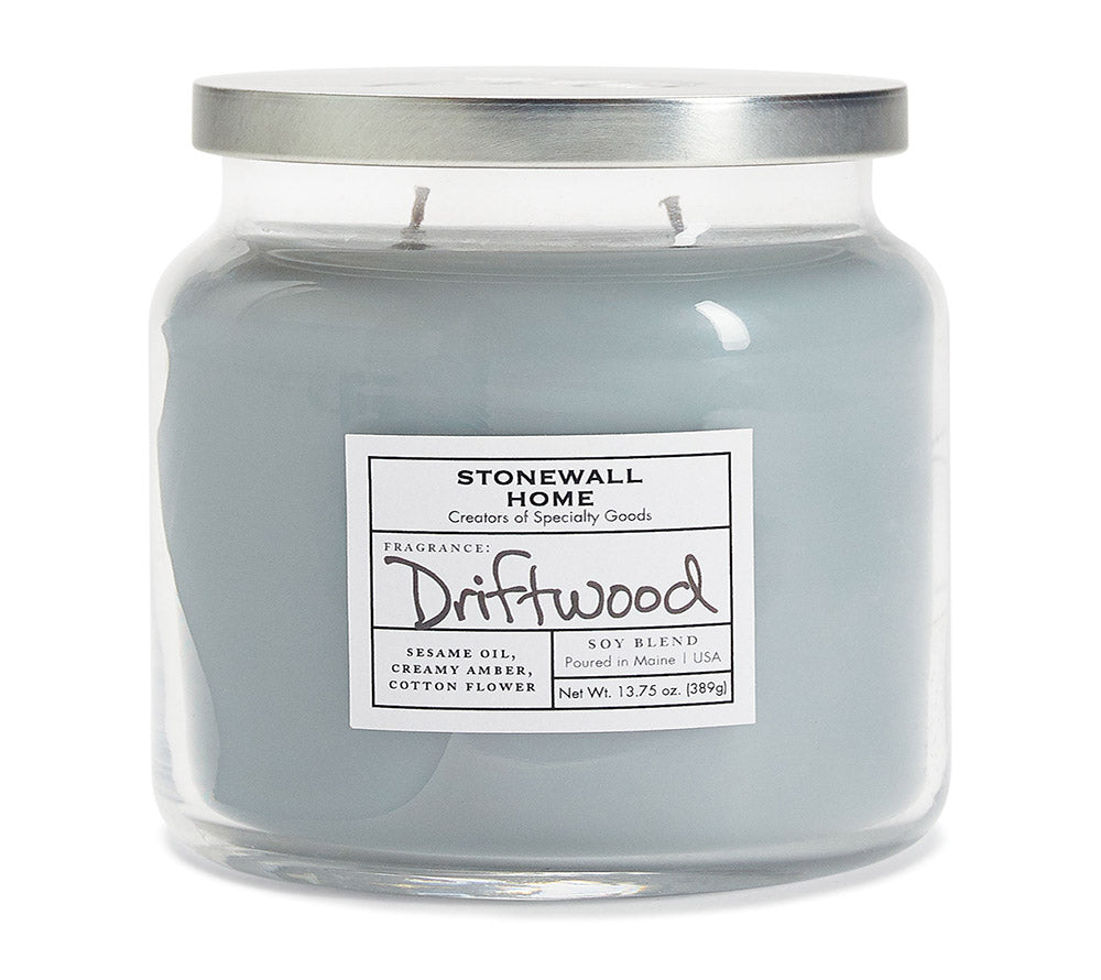 Driftwood Duftkerze von Stonewall Kitchen online kaufen – Treibholz, Amber & Baumwollblüten