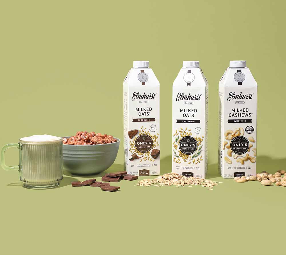 Chocolate Oat Milk von Elmhurst kaufen – pflanzliche Hafermilch mit Schokolade, vegan & ohne Zusatzstoffe