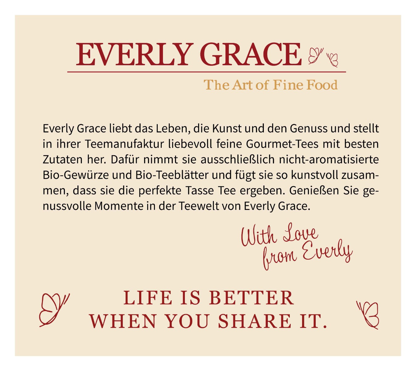Everly Grace Sunny Orchard Blossom Tee kaufen | Bio-Früchtetee ohne Aromen | Mit Weinbeeren, Cranberries, Kürbis und Zimt | Eine verführerische Teemischung für luxuriöse Genussmomente!