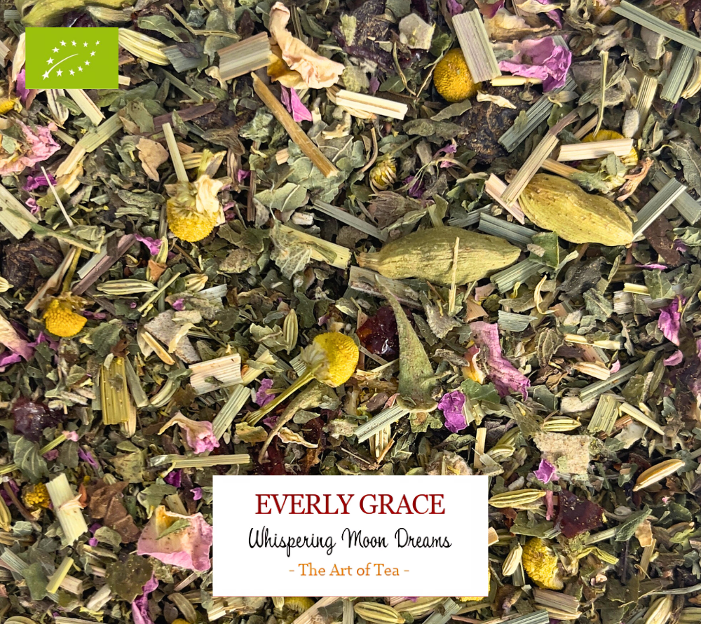 Everly Grace Whispering Moon Dreams – Bio-Kräutertee mit Kamille, Melisse & Pfefferminze