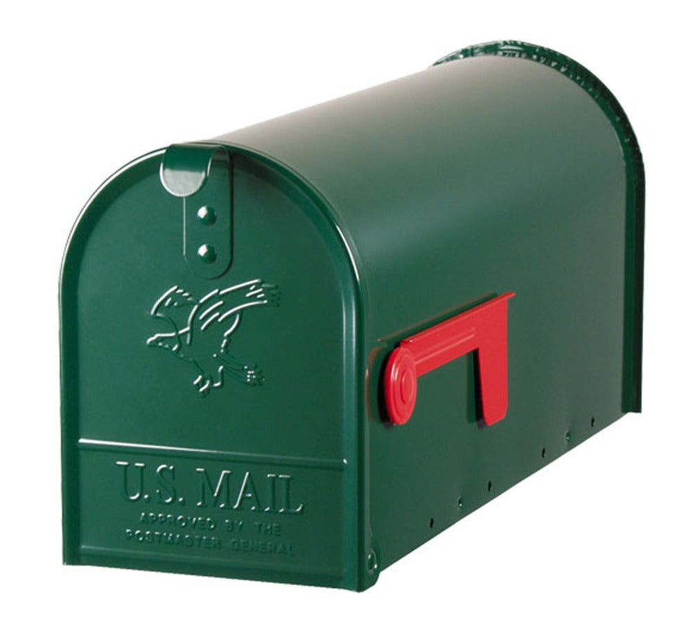 Grüne Mailbox aus Stahl