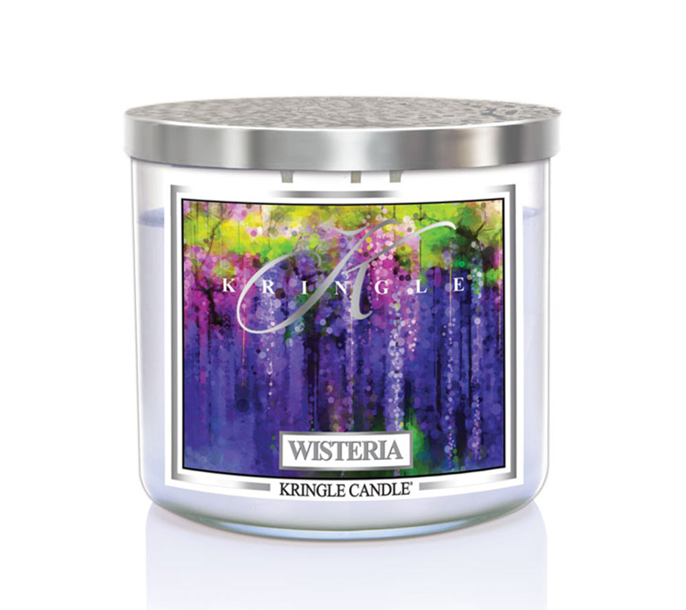 Wisteria Soy Blend Tumbler von Kringle Candle (14.5 oz-Glas, 3-Docht)