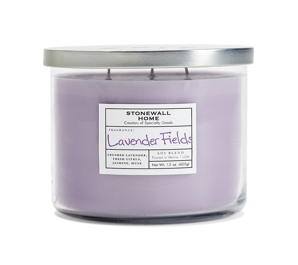 Lavender Fields Duftkerze von Stonewall Kitchen kaufen – Lavendel, Jasmin & Moschusduft