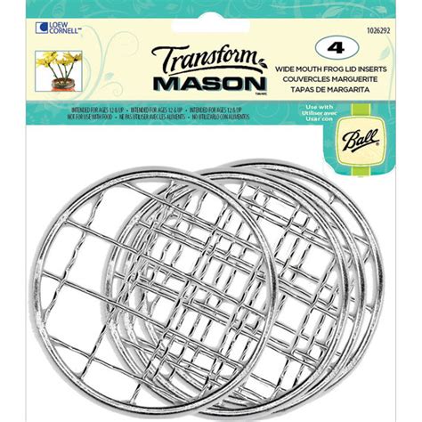 Gitter-Einsatzdeckel für Ball Mason Jars - 4 Stück Wide Mouth