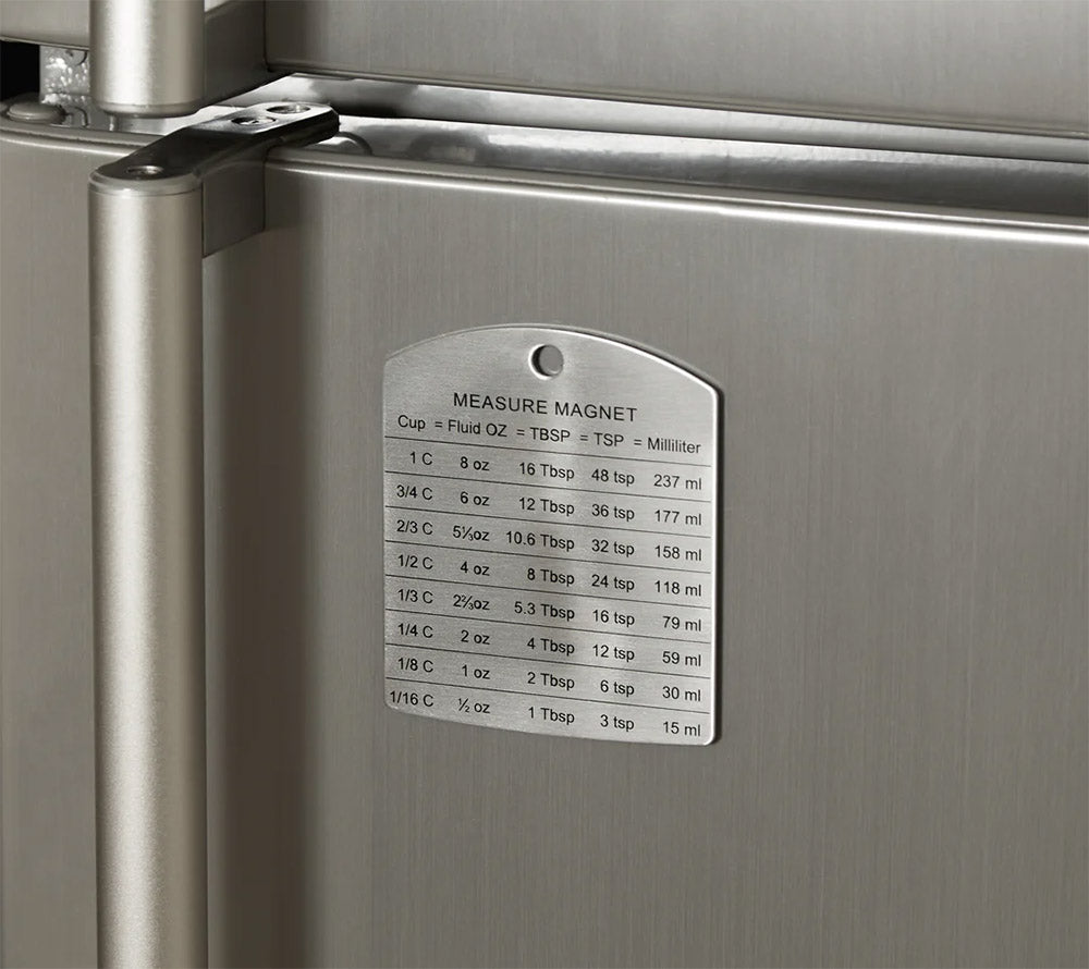 Umrechnungstabelle Magnet von American Heritage kaufen – für amerikanische Rezepte Edelstahl