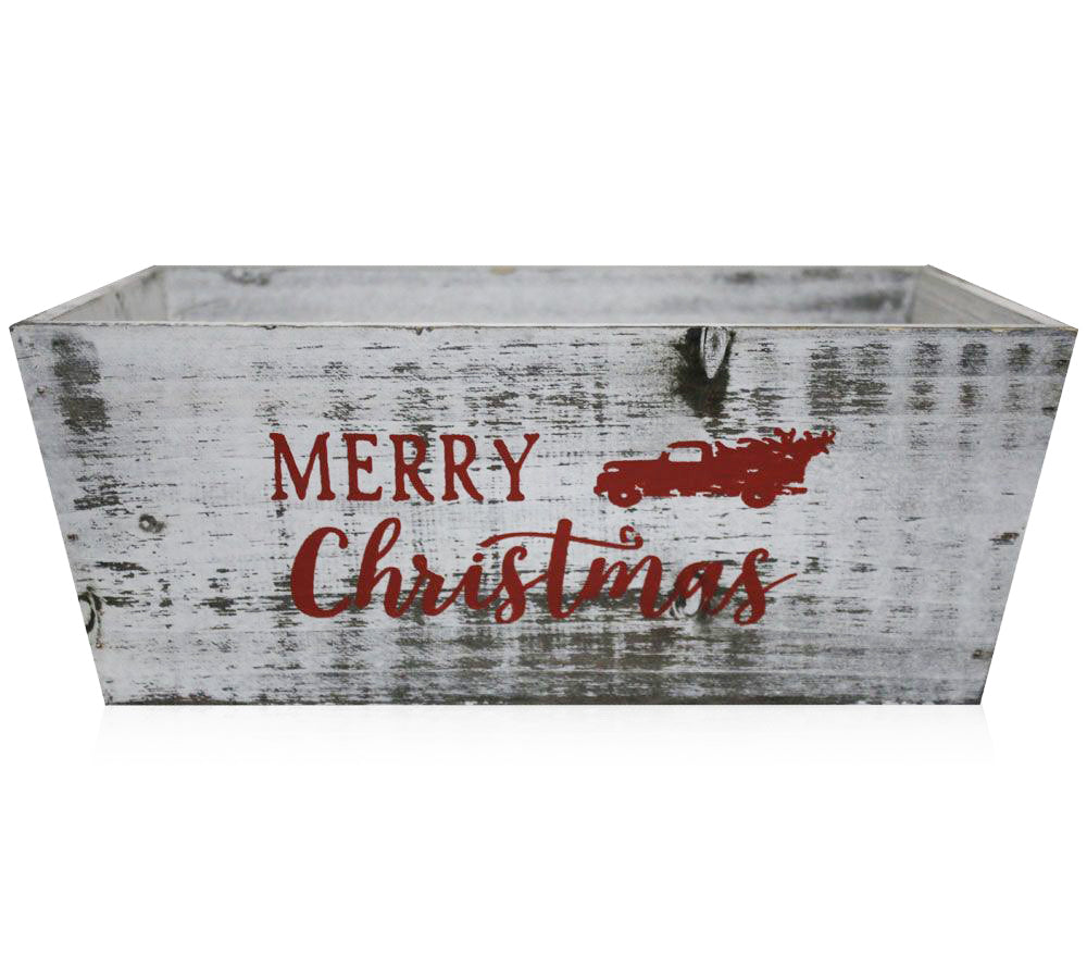 Weihnachtliche Holzschachtel Merry Christmas