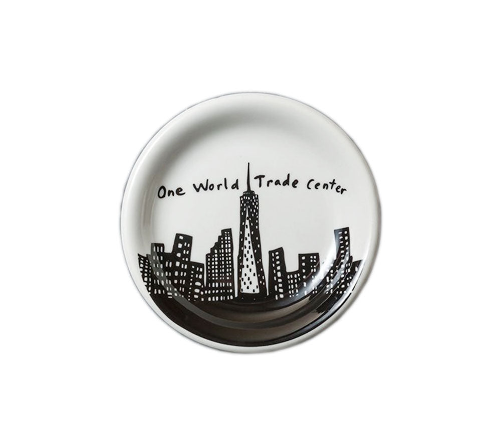 One World Trade Center aus New York auf kleinem Teller (8 cm)