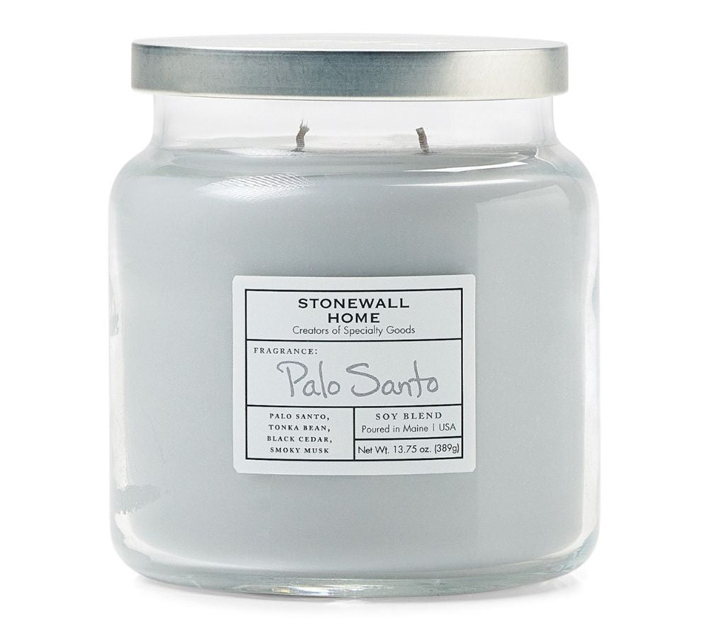 Palo Santo Duftkerze von Stonewall Home Keeping mit Tonkabohne, schwarzer Zeder und Moschus