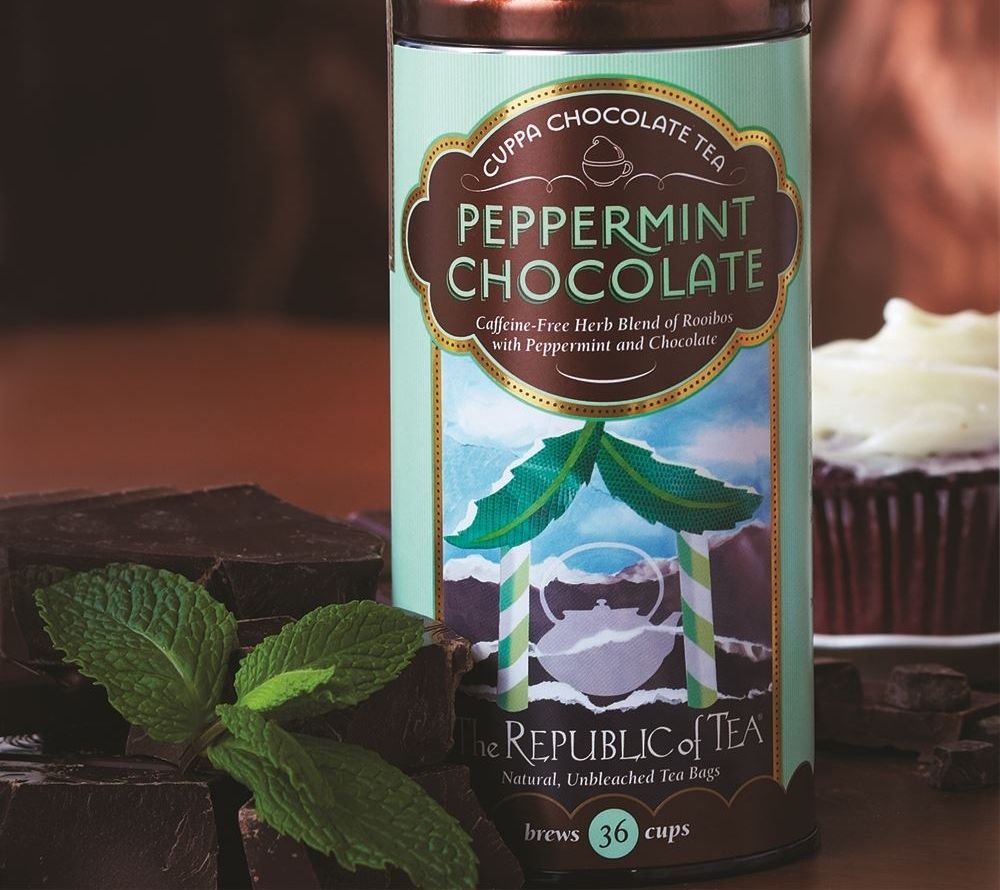 Chocolate Peppermint Tea von The Republic of Tea online kaufen – koffeinfreier Schoko-Pfefferminz-Tee