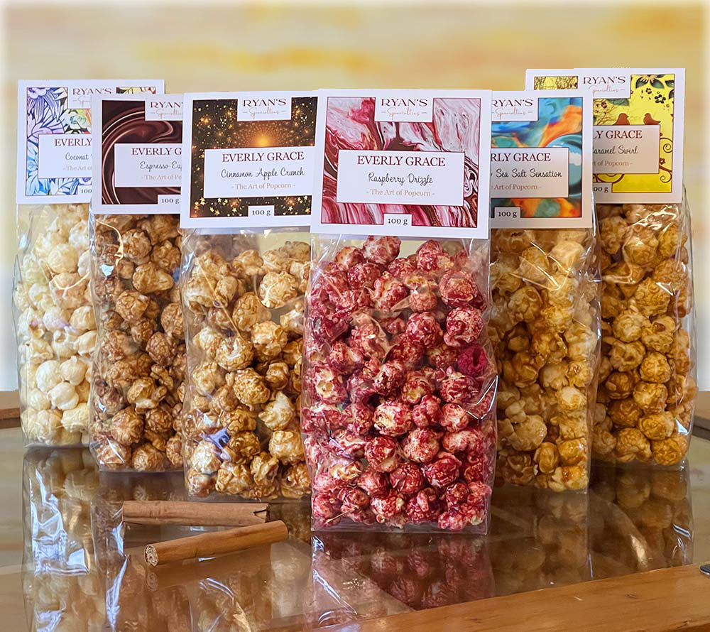 Popcorn Favorites Bundle von Everly Grace mit sechs Karamellsorten für Filmabende