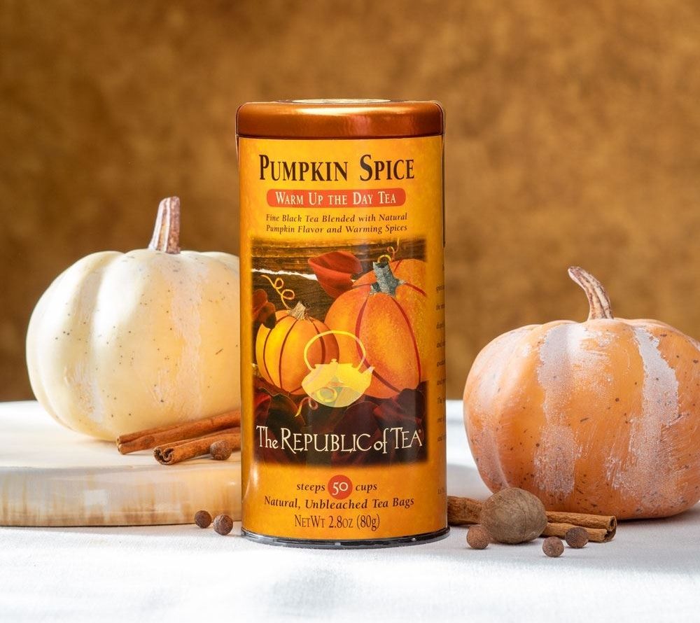 Pumpkin Spice Black Tea von The Republic of Tea ☆ Premium-Schwarztee ♥ Pikante Gewürznoten ♥ Süßer Kürbis  ♥ Herbstliche Noten ♥ Aroma von frischen  Kürbismuffins » Jetzt probieren!