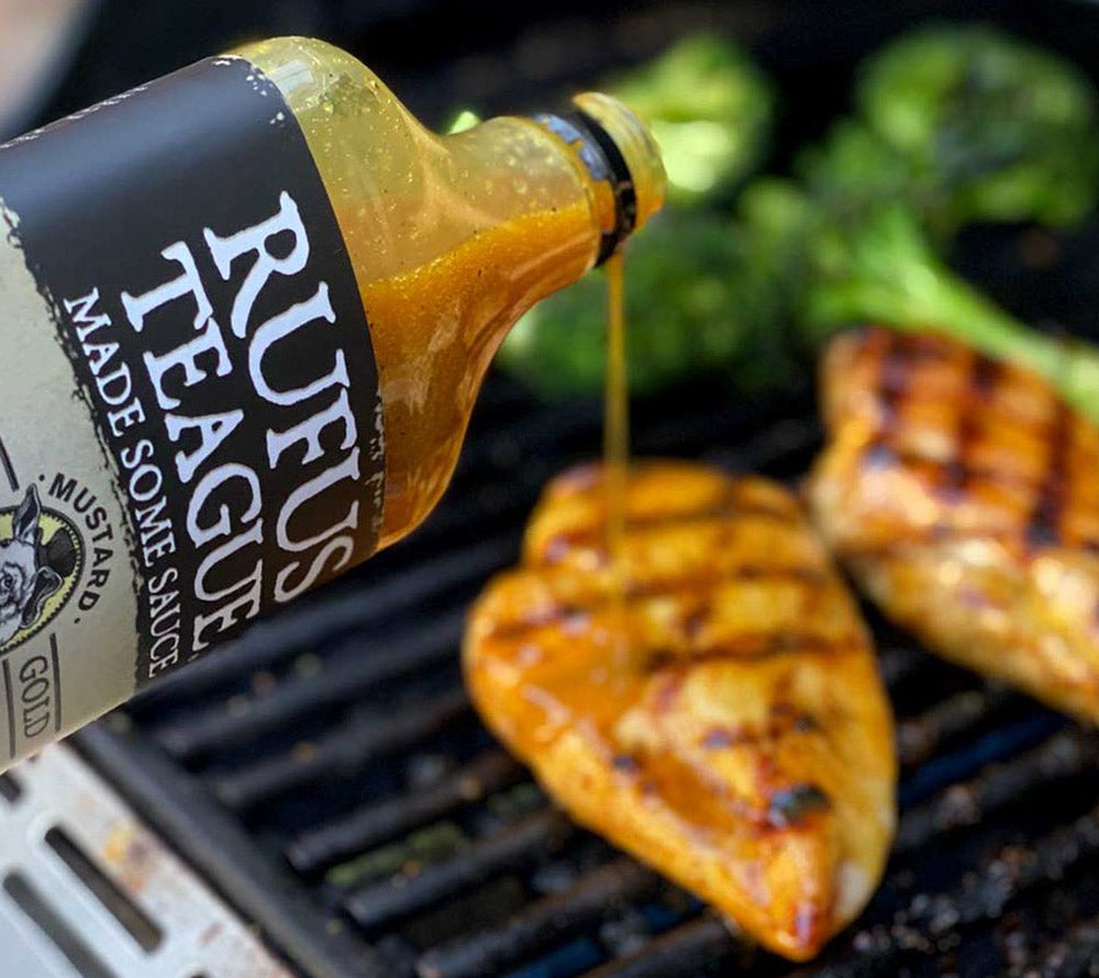 KC Gold Mustard BBQ-Sauce von Rufus Teague online bestellen – Würzig-süß, ideal zum Grillen