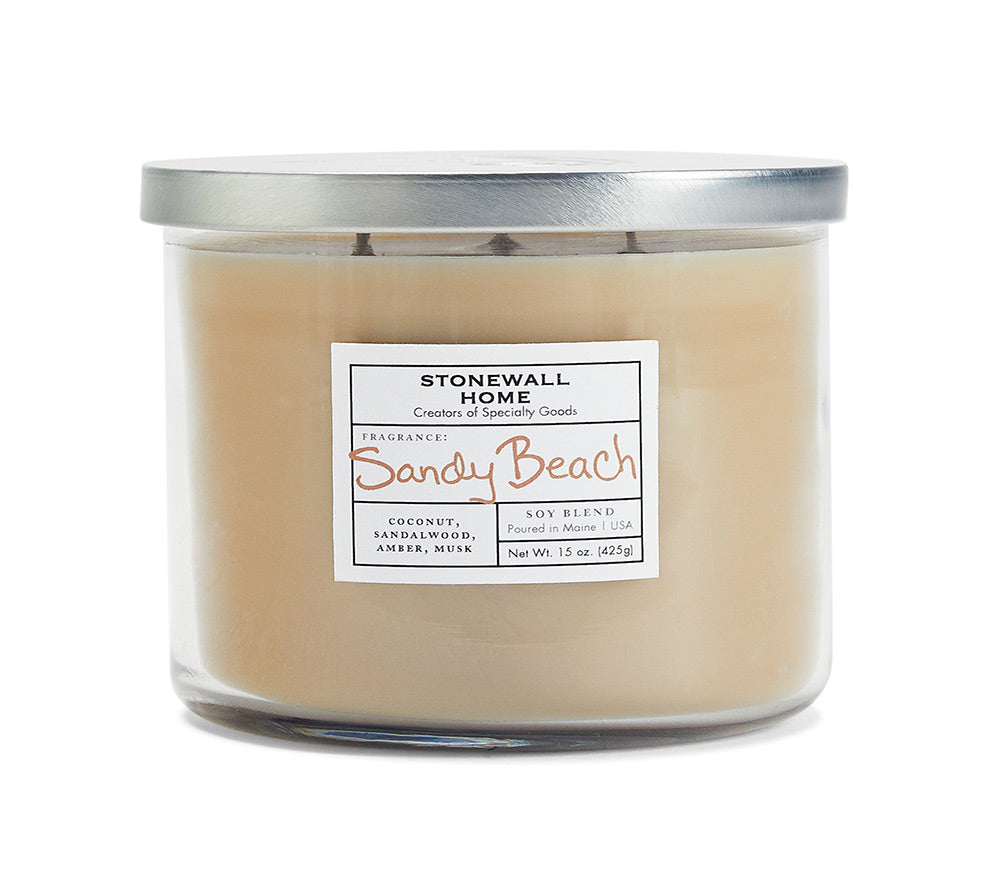 Sandy Beach Duftkerze von Stonewall Kitchen kaufen – Kokos, Sandelholz & Moschus