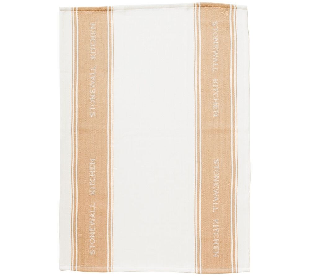 Sandfarbenes Geschirrtuch von Stonewall Kitchen (100 % Baumwolle)