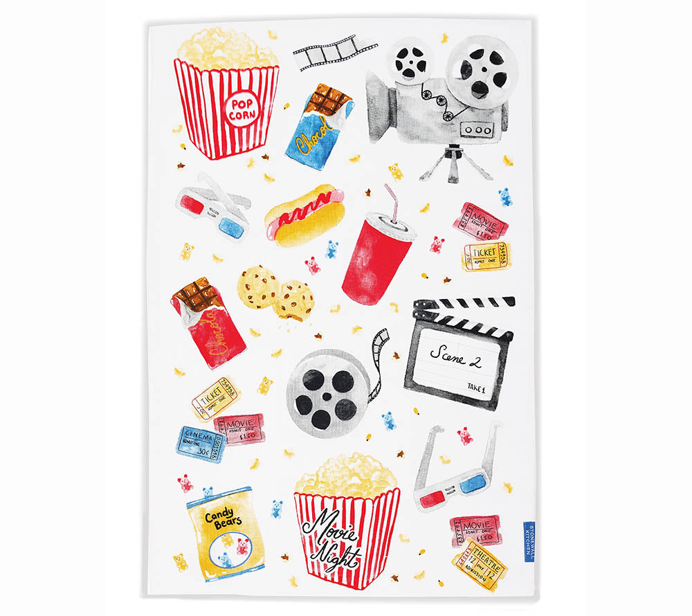 Movie Night Geschirrtuch von Stonewall Kitchen (100 % Baumwolle)