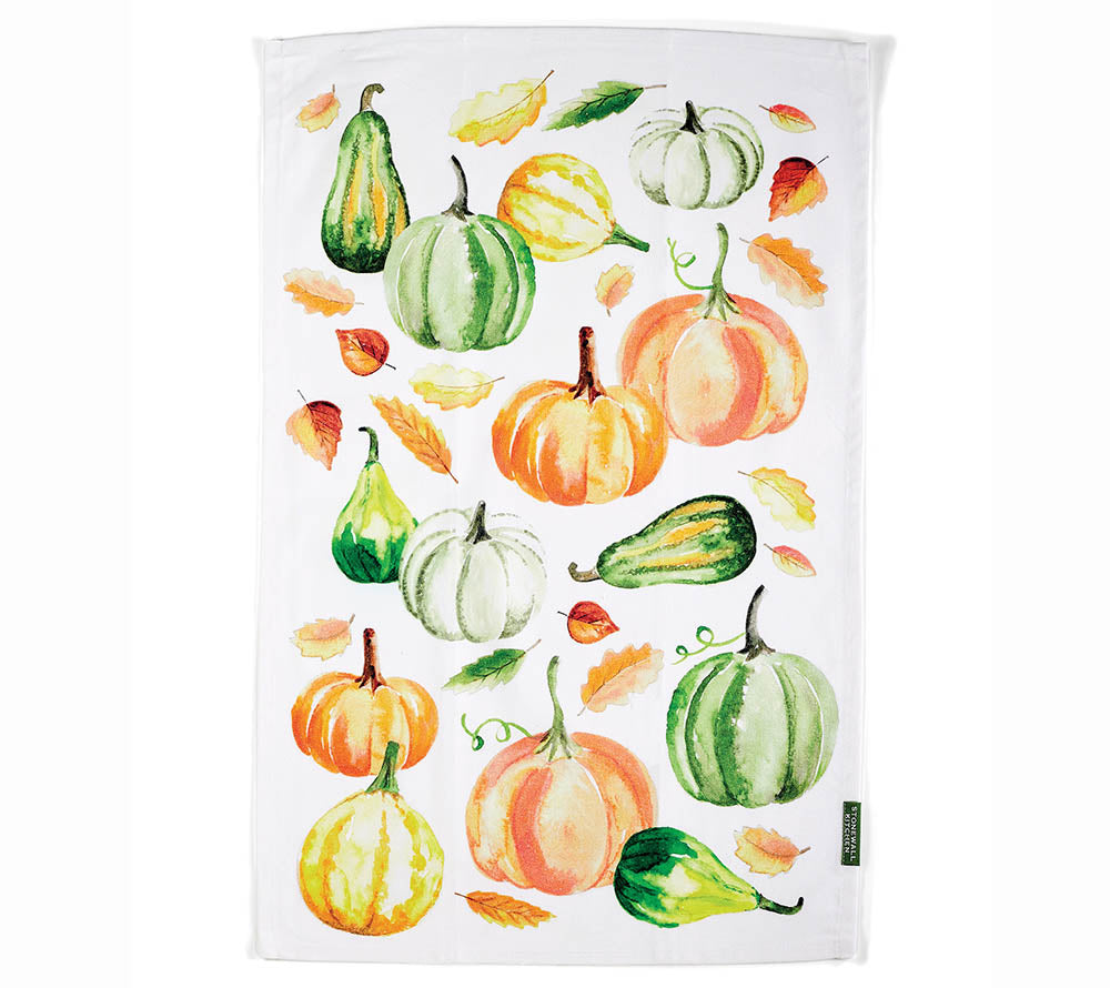 Watercolor Pumpkin Geschirrtuch von Stonewall Kitchen (100 % Baumwolle)