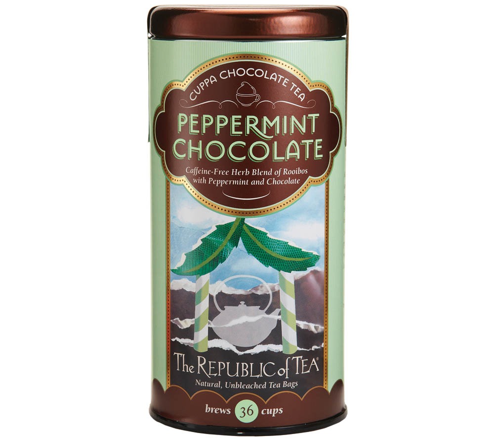 Chocolate Peppermint Tea von The Republic of Tea (Metalldose mit 36 Beuteln)