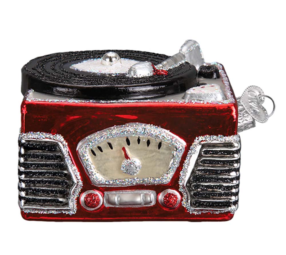 Record Player als Weihnachtsbaumschmuck