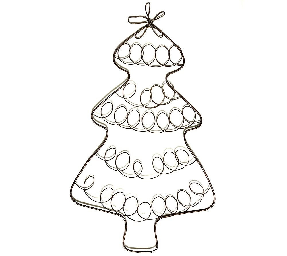 Weihnachtsbaum aus Metall für Ornamente und Karten