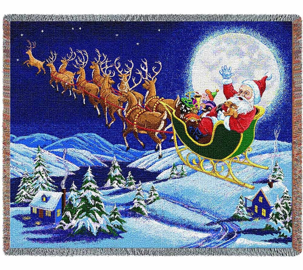 Christmas Magic Gewebte Baumwolldecke (100% Baumwolle)