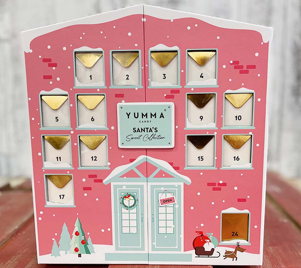 Adventskalender von Yumma Candy online kaufen – Gefüllt mit Gourmet-Süßigkeiten, ideal als Adventsgeschenk