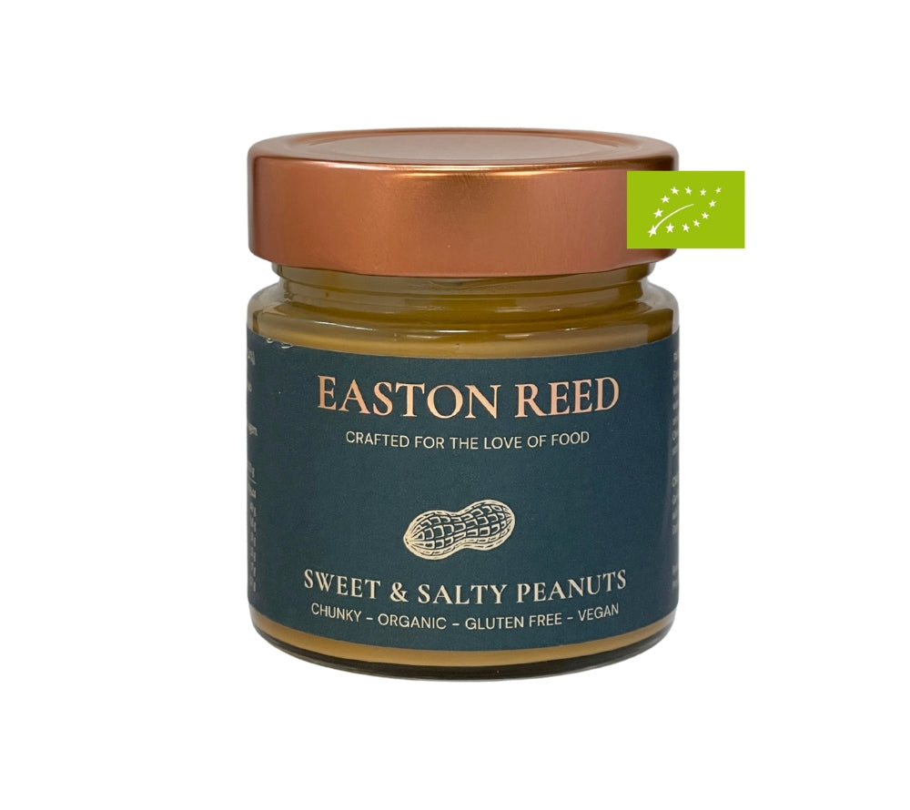 
                  
                    Easton Reed | Sweet & Salty Peanut Crunch | Nussig, süß-salzig & knusprig | Vegan & glutenfrei | Ohne Palmöl & Zusatzstoffe | Jetzt genießen!
                  
                