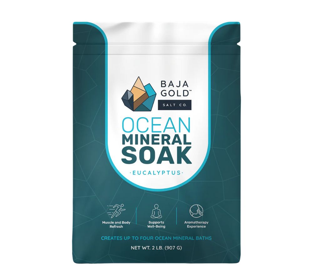 Baja Gold Ocean Mineral Soak – Eucalyptus: Mineralisches Badesalz mit Meersalz, Eukalyptusduft und entspannender Wirkung
