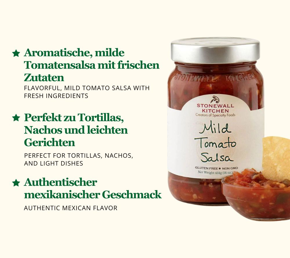 Milde Tomato Salsa ☆ Fruchtig & leicht scharf ☆ Authentische mexikanische Salsa ☆ Intensiver & reichhaltiger Geschmack » Jetzt probieren! 