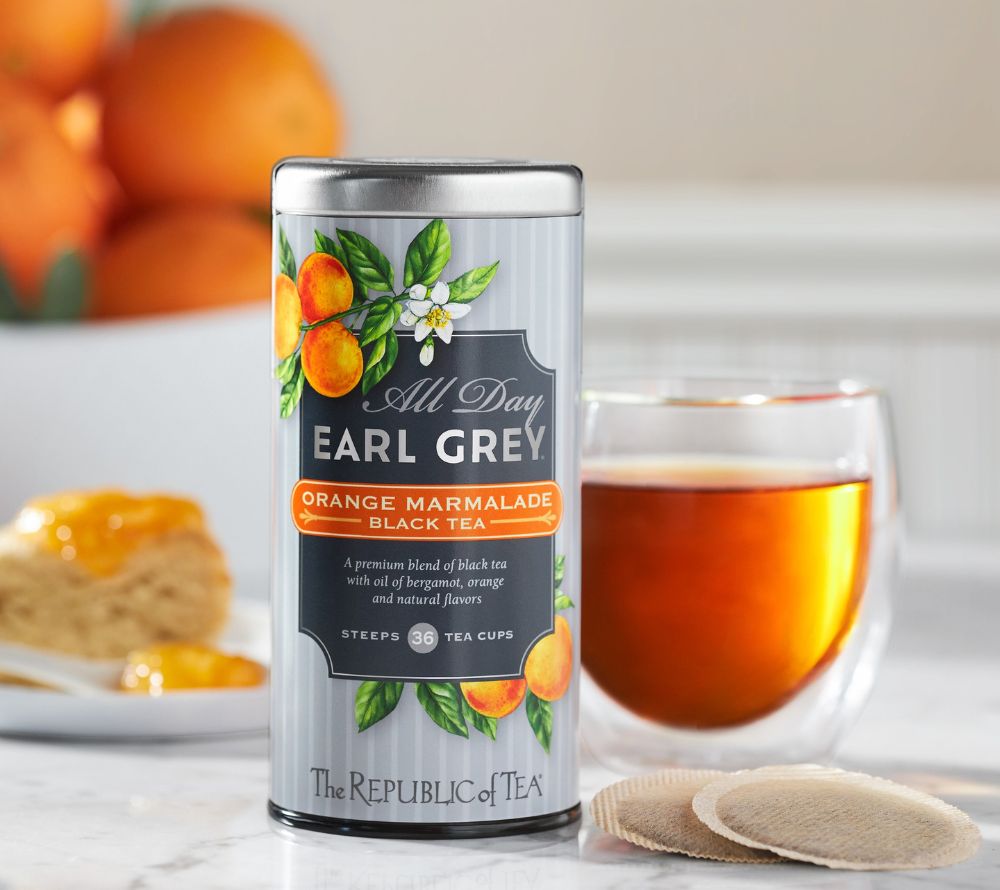 All Day Earl Grey Orange Marmalade Black Tea kaufen ☆ Fruchtig-aromatischer schwarzer Tee ☆ Mit Bergamot & Orange ☆ Heiße oder kalte Teestunden ☆ Jetzt probieren!