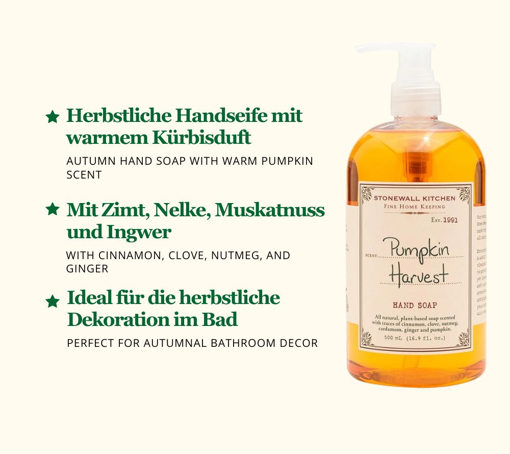 Stonewall Kitchen Handsoap Pumpkin Harvest