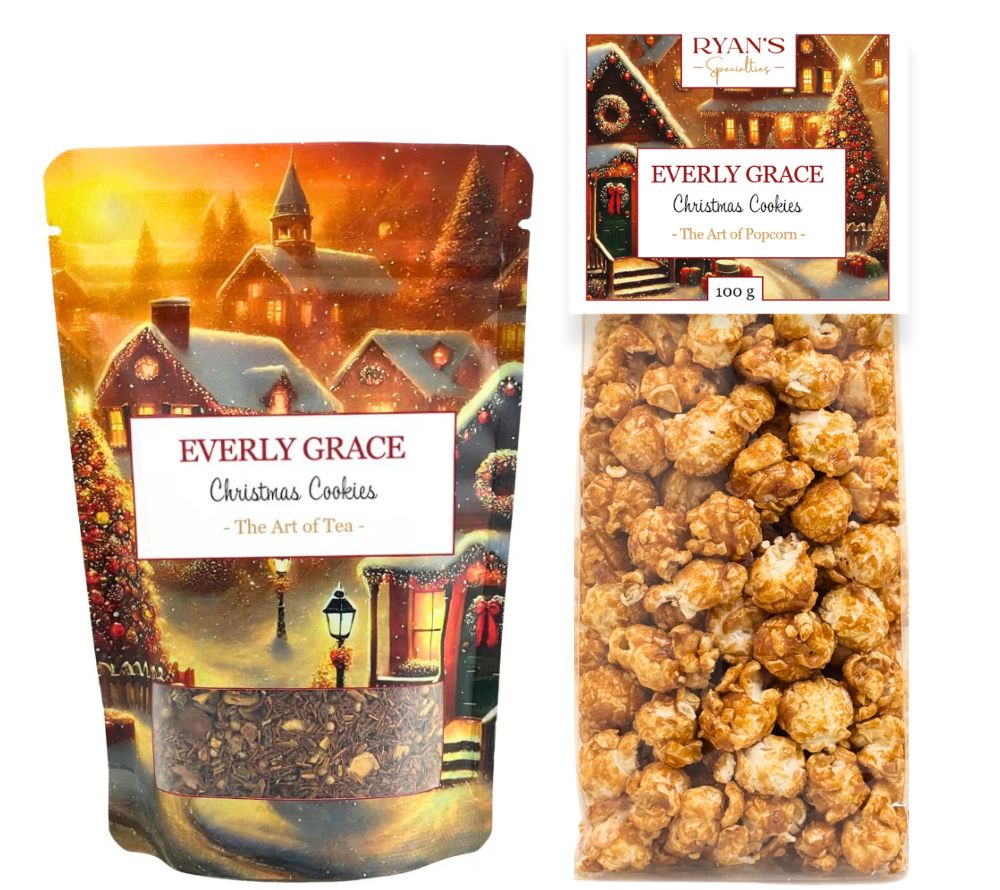 Christmas Cookies Set von Everly Grace (1x Christmas Cookies Tea und 1x Christmas Cookies Popcorn)