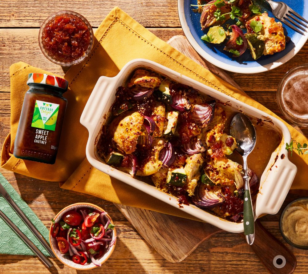 Sweet Apple Chutney: fruchtig, würzig & leicht säuerlich. Perfekt zu Käse, Fleisch und BBQ – glutenfrei & aus Bramley-Äpfeln.
