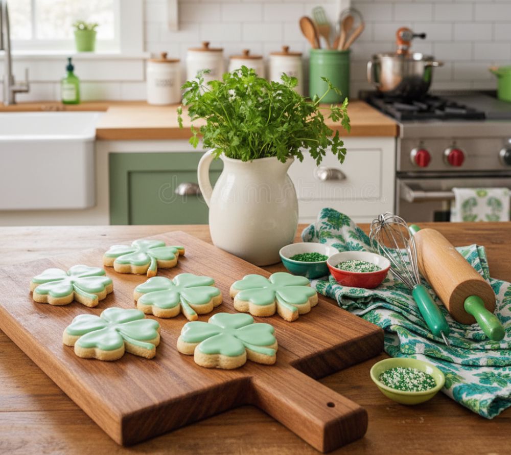 Lucky Clover Keksausstecher von Everly Grace (9 × 9,8 × 2,5 cm) – Kleeblatt-Ausstecher für Plätzchen, Kekse und kreative Backideen.