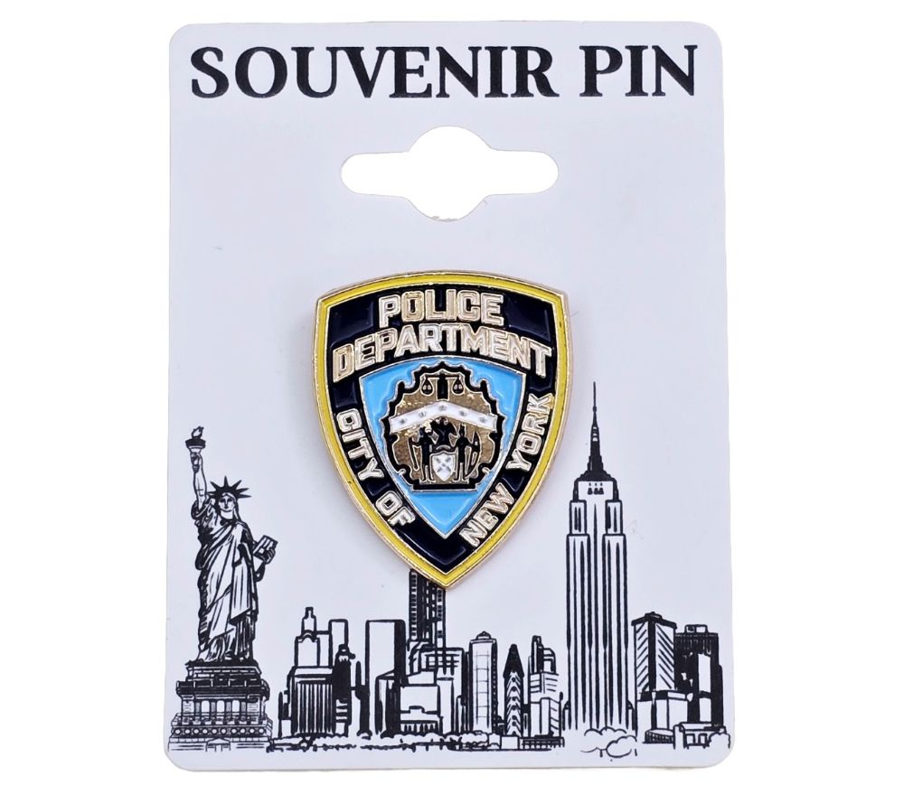 Police Department New York Pin - der Pin verleiht jedem Outfit einen urbanen USA-Look und ist ein stylisches Accessoire für echte New-York-Fans. Jetzt kaufen!