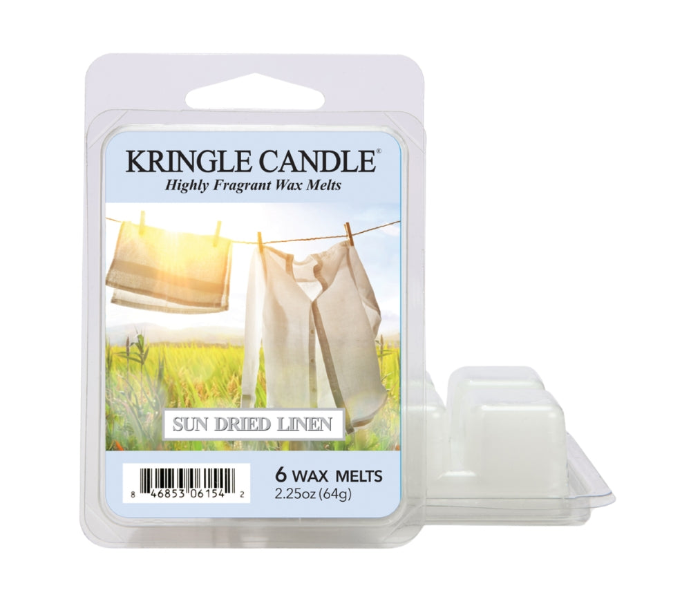 Kringle Candle Wax Melt Sun Dried Linen – leichter Frühlingsduft nach Wäsche, Apfelblüten & Zedernholz