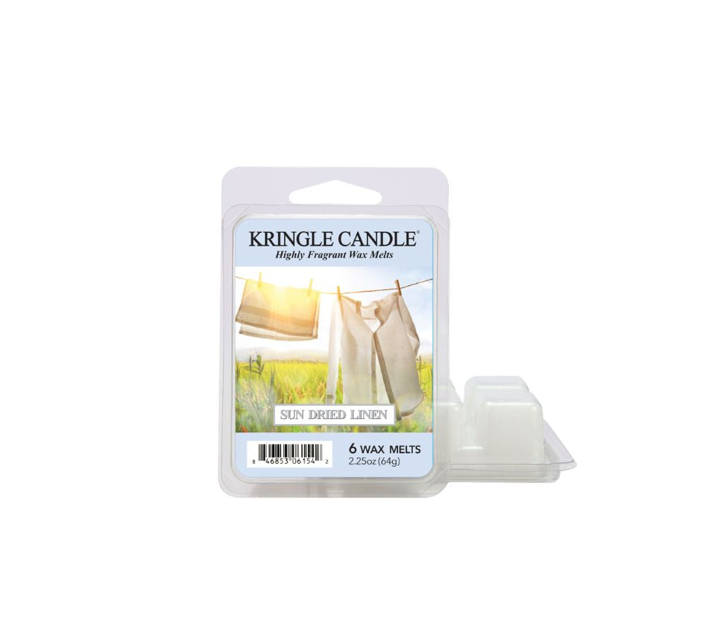 Kringle Candle Wax Melt Sun Dried Linen – leichter Frühlingsduft nach Wäsche, Apfelblüten & Zedernholz