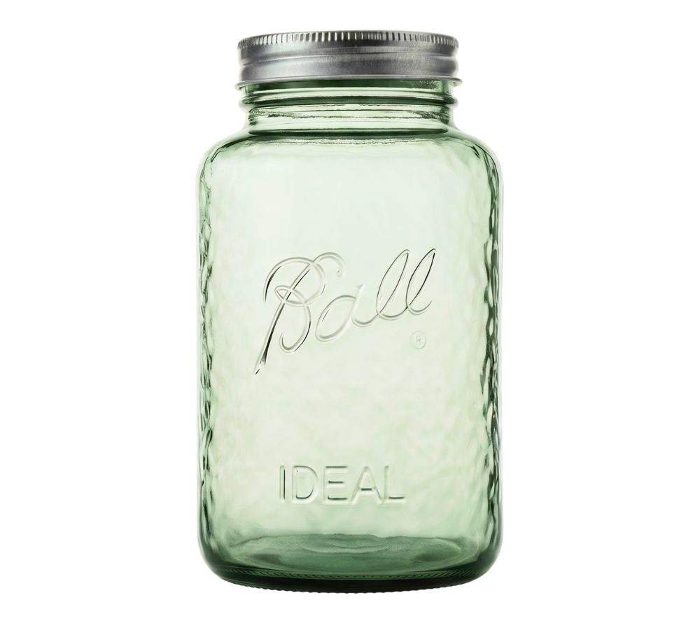 Green Quart Regular Mouth Jar von Ball Mason Jars – stilvolles grünes Mason Jar für Vorräte, Dekoration, DIYs und kreative Geschenkideen.