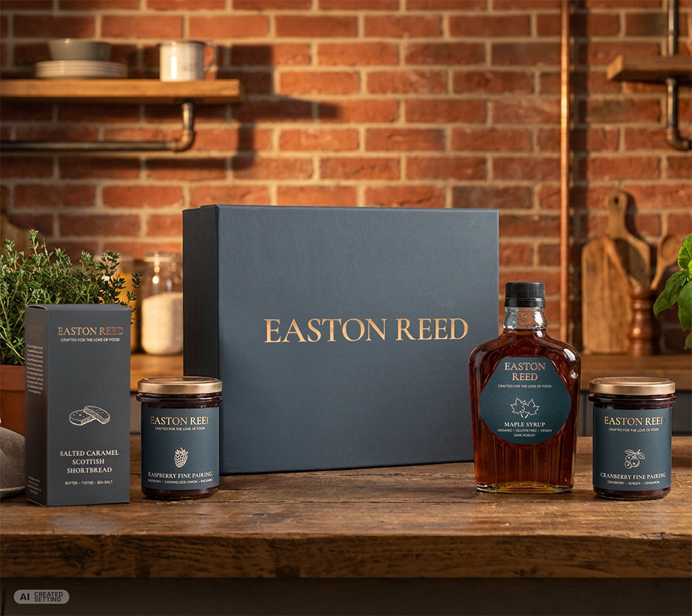 Easton Reed Geschenkset für Genießer mit Ahornsirup, Shortbread und Fine Pairings