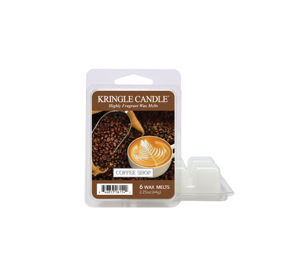 Kringle Candle Coffee Shop Duftwachs als Freistellerbild auf weißem Hintergrund