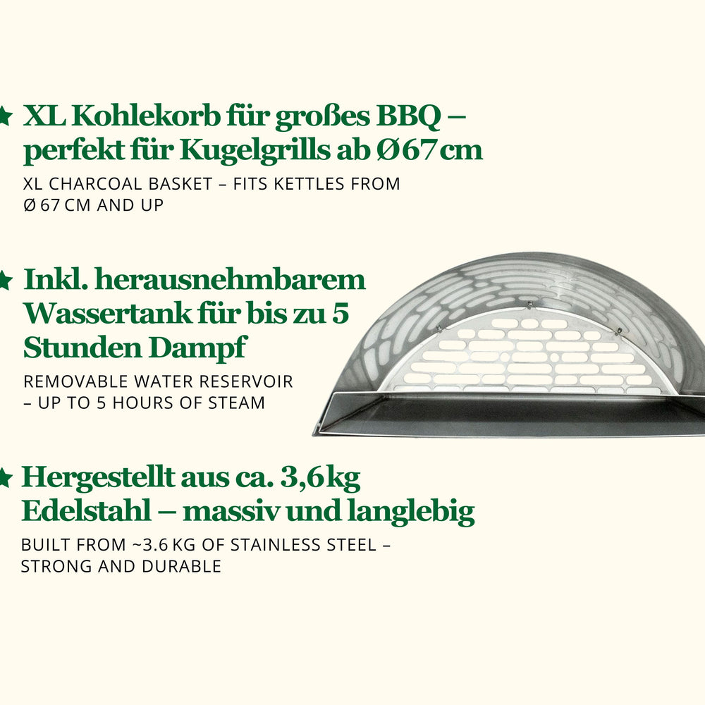 
                  
                    Slow 'N Sear XL Kohlekorb ☆ BBQ-Upgrade für große Kugelgrills ☆ Perfekt für indirektes Grillen & saftiges Fleisch ☆ Jetzt entdecken und durchstarten!
                  
                